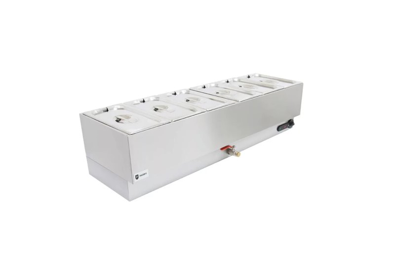 Parry Hot Hold 1987 electric bain marie wet with drain 6 x 1]3 GN. - islandcatering