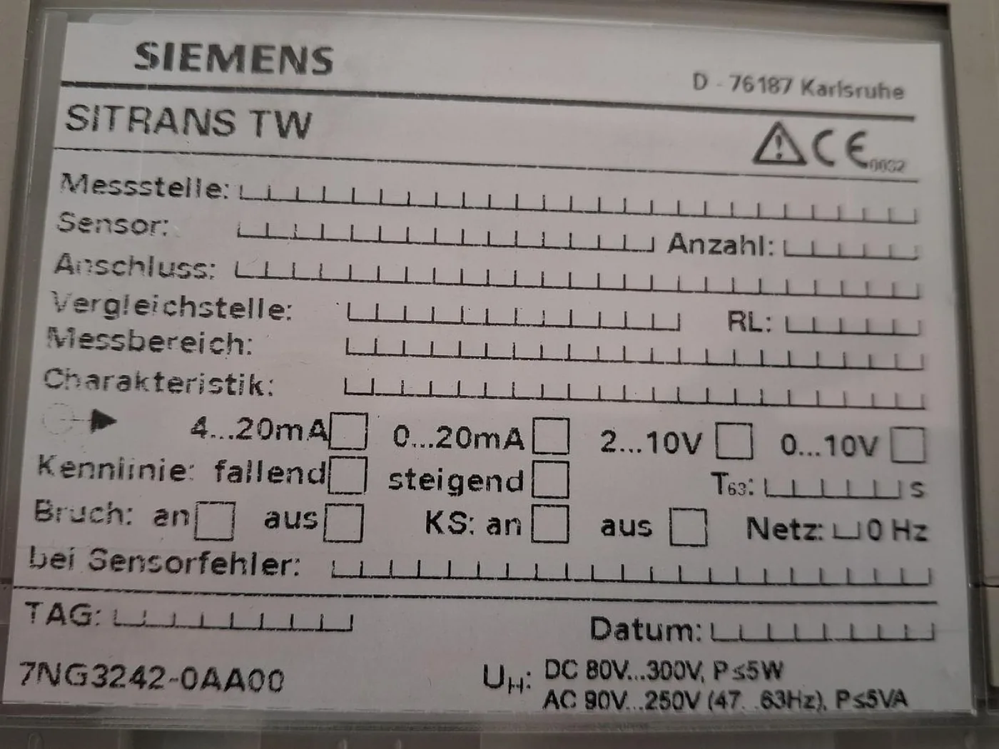Siemens SITRANS TW 7NG3242-0AA00 Temperature Transmitter - 4