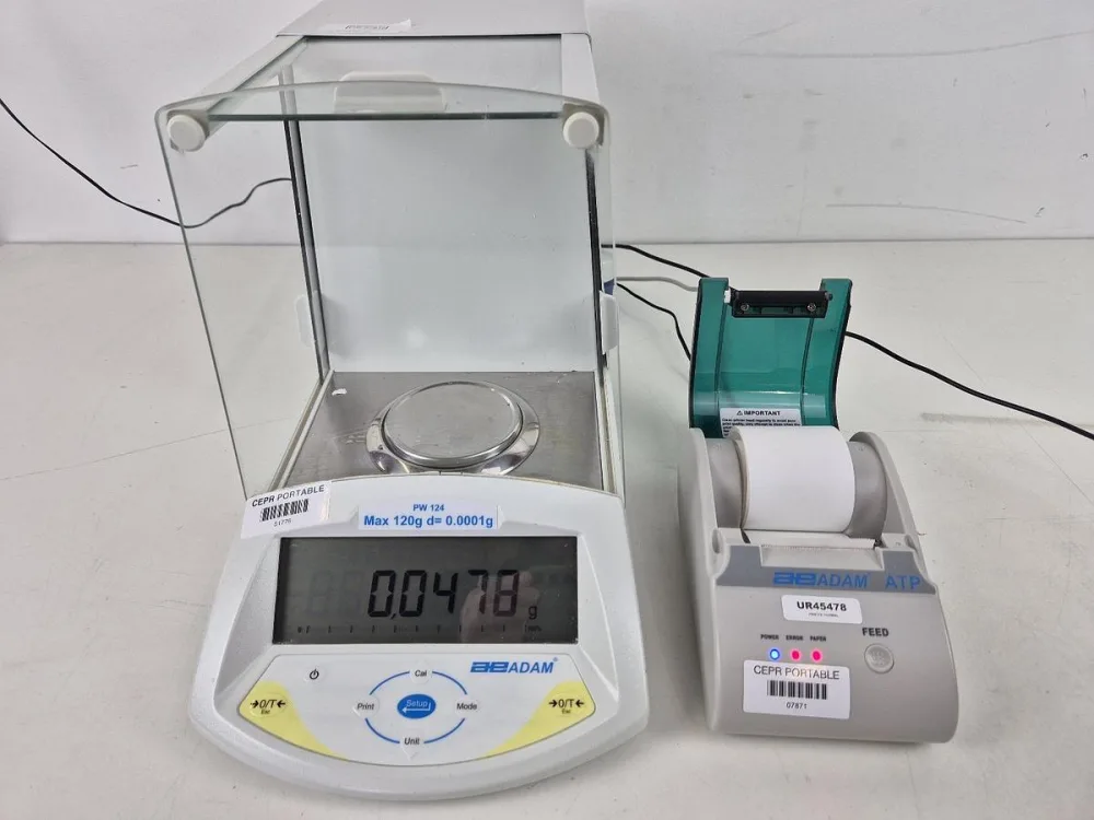 Adam Solent PW124 Analytical Balance + ATP Printer