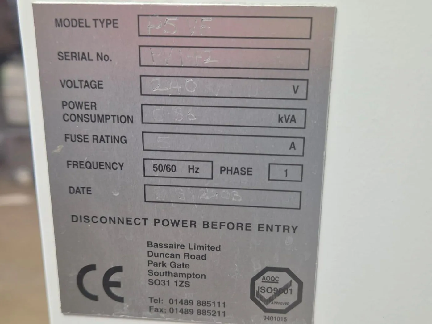 Basair P Laminar flow Safety Cabinet - 8