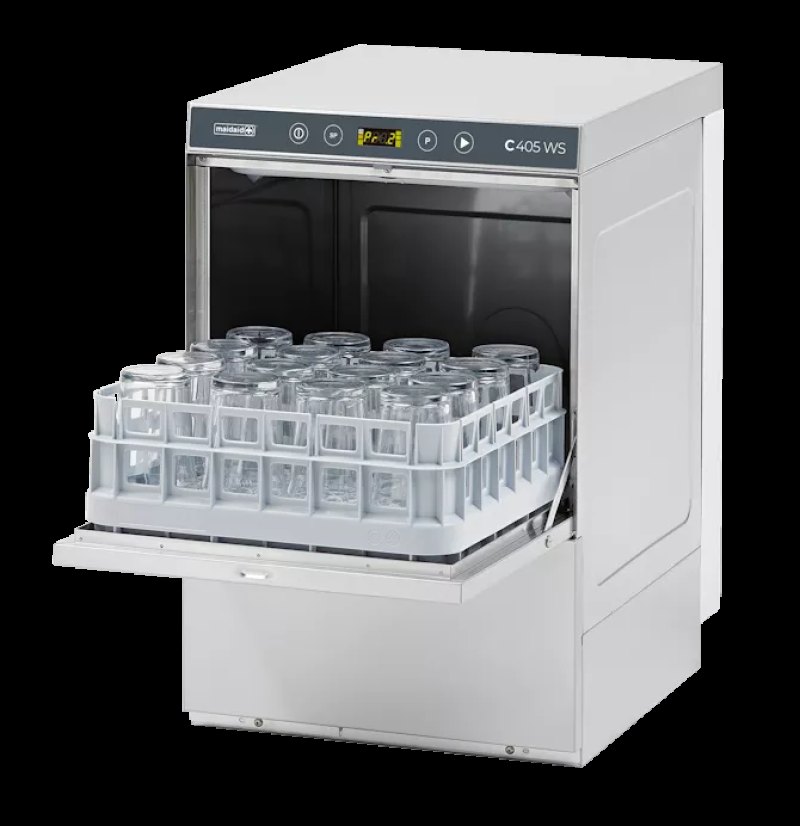 Maidaid C405WS Undercounter Glasswasher with Internal Water Softener - islandcatering
