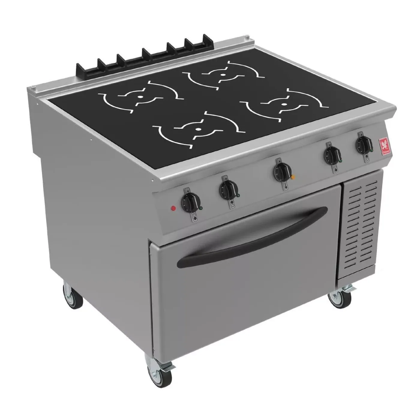 Falcon F900 Induction Range with Fan Assisted Oven on Castors i91105C - islandcatering - 1