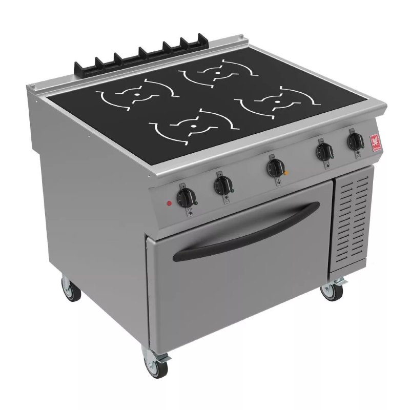 Falcon F900 Induction Range with Fan Assisted Oven on Castors i91105C - islandcatering