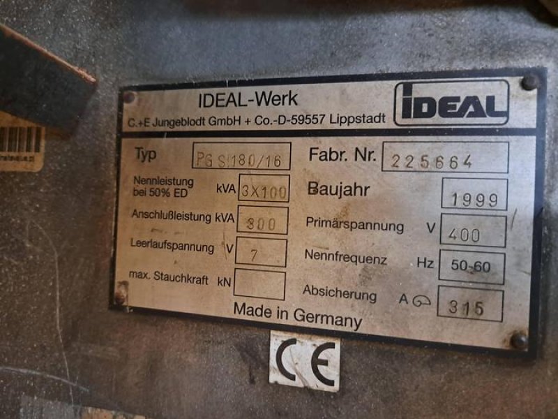 Máquina de soldar painéis de arame IDEAL WERK PGS 180/16