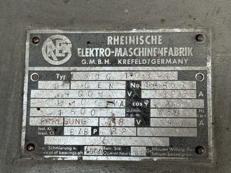 1975 MWM TD 232-V12 / REM GEN.SET 210 KVA