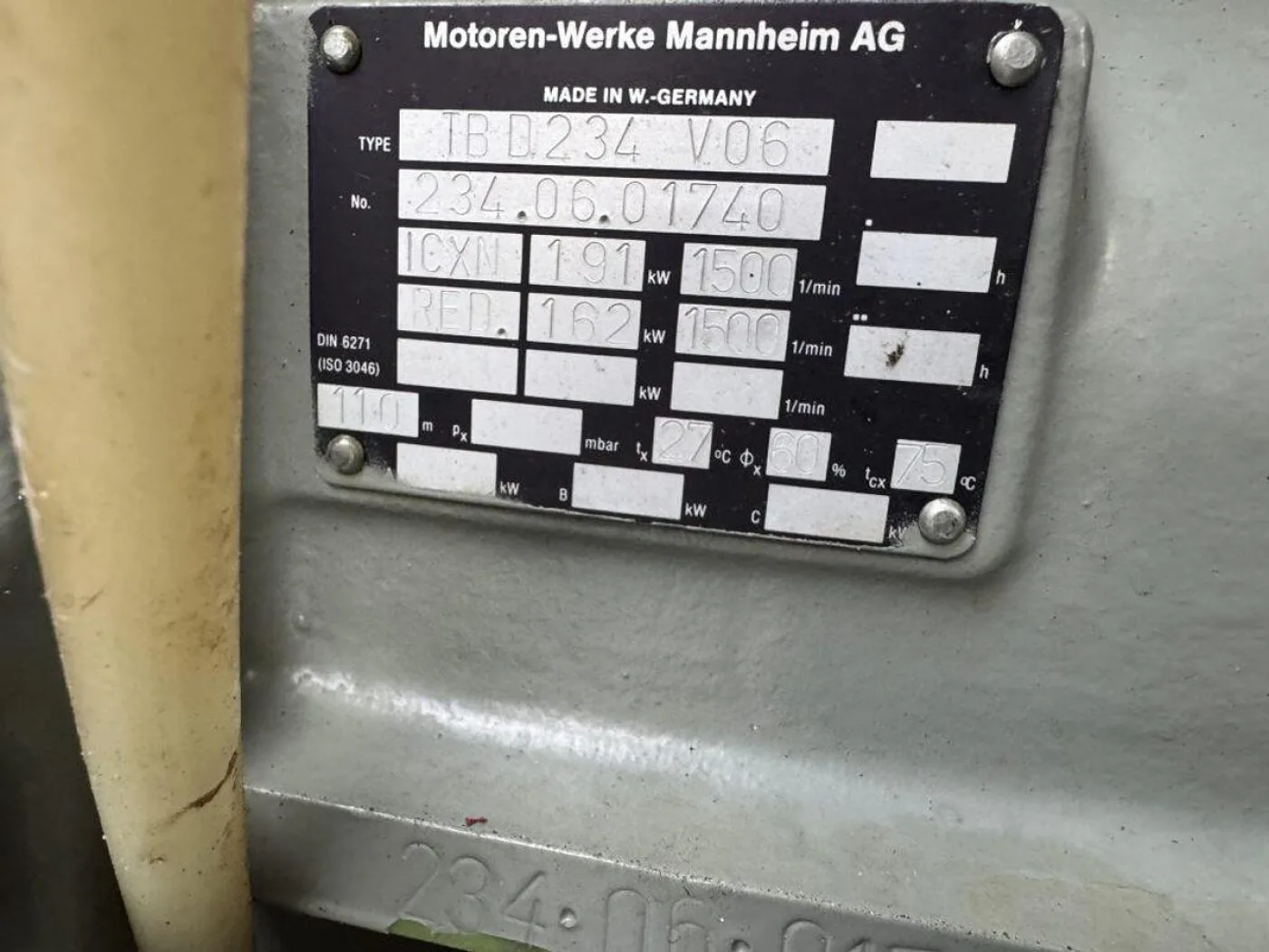 MWM TBD 234-V6 / AEG GEN.SET 165 KVA - 6