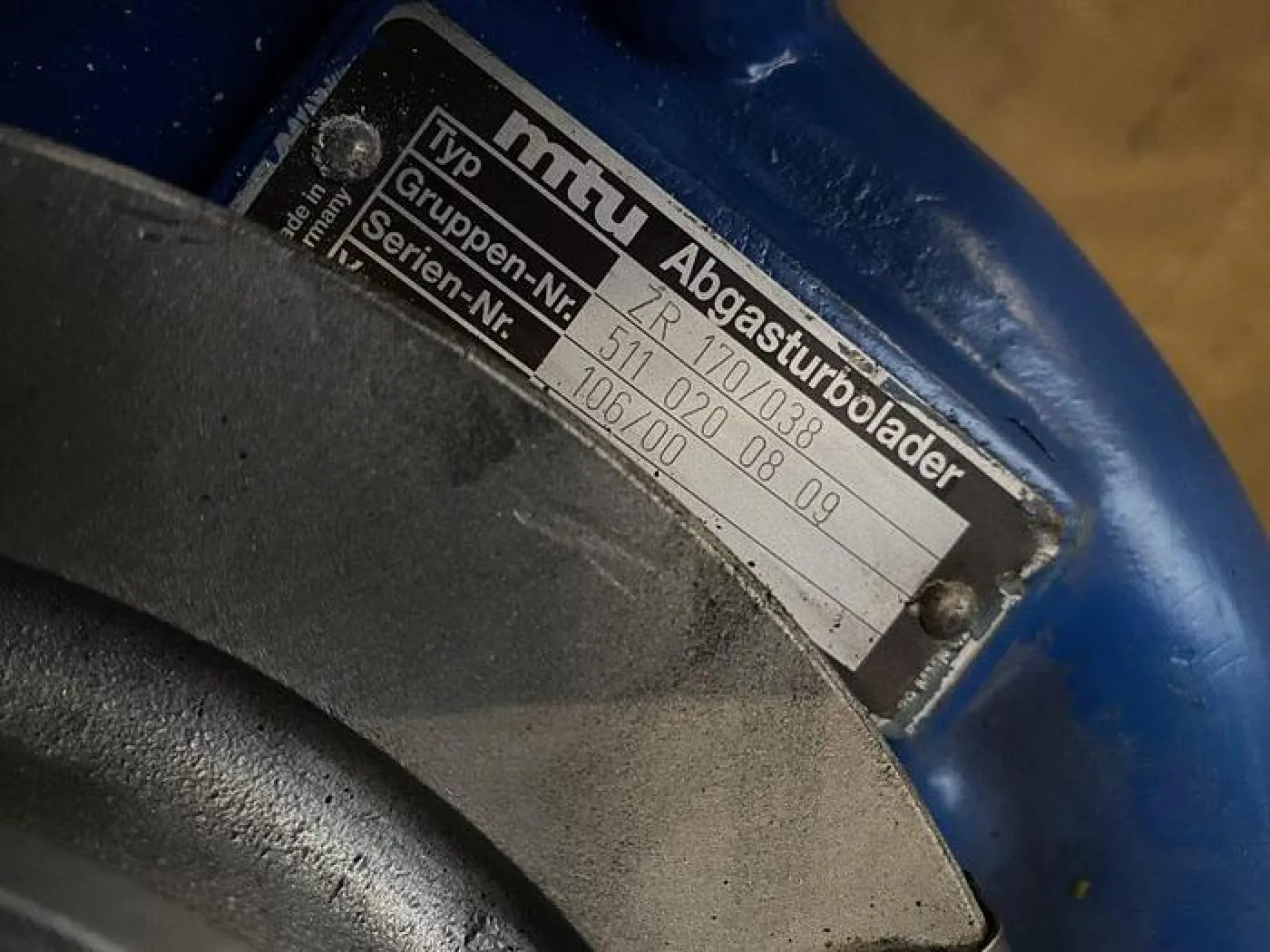 MTU ZR 170/038 TURBOCHARGERS - 5