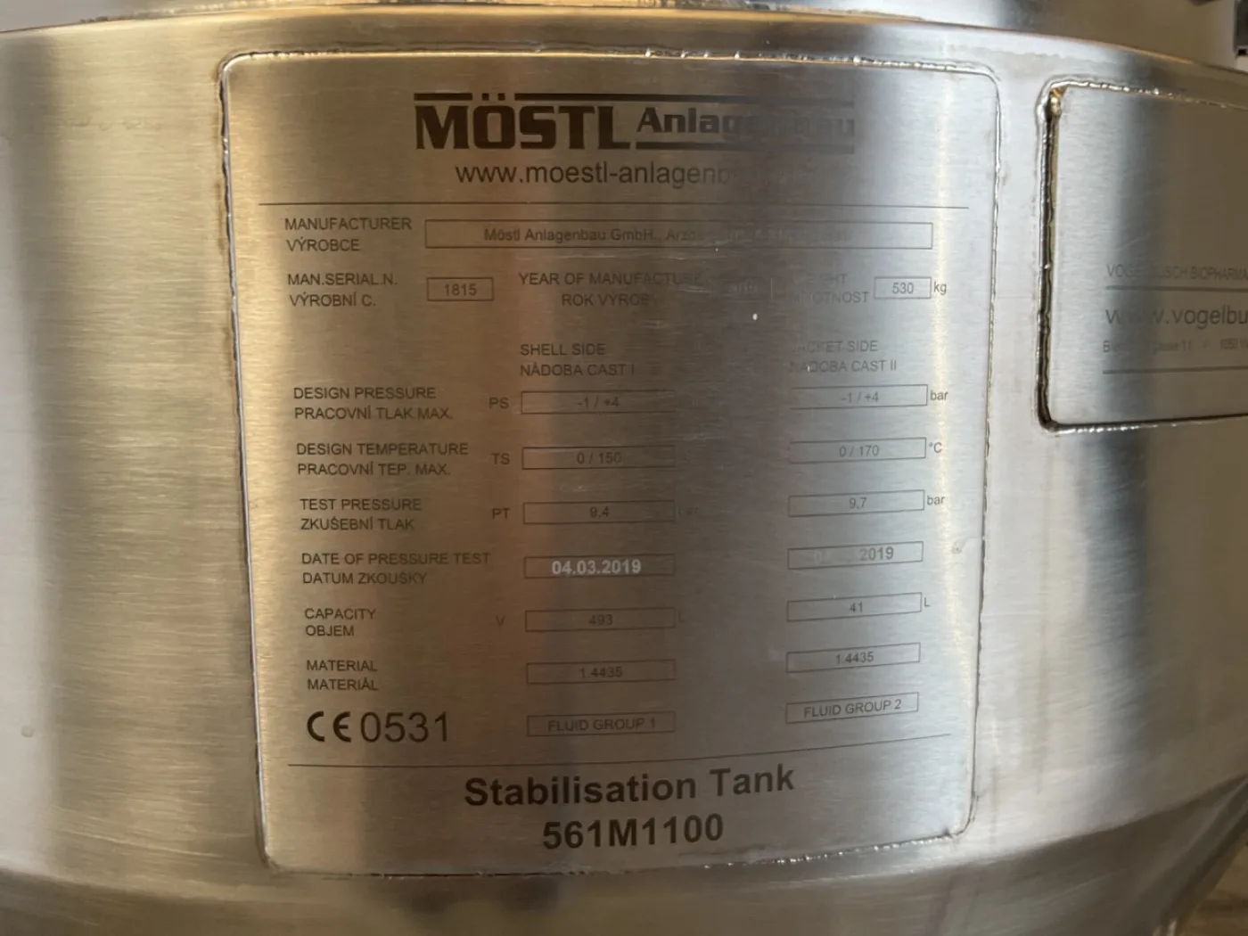 Möstl Anlagenbau GmbH Passail 450 L - Bioreactor - 8