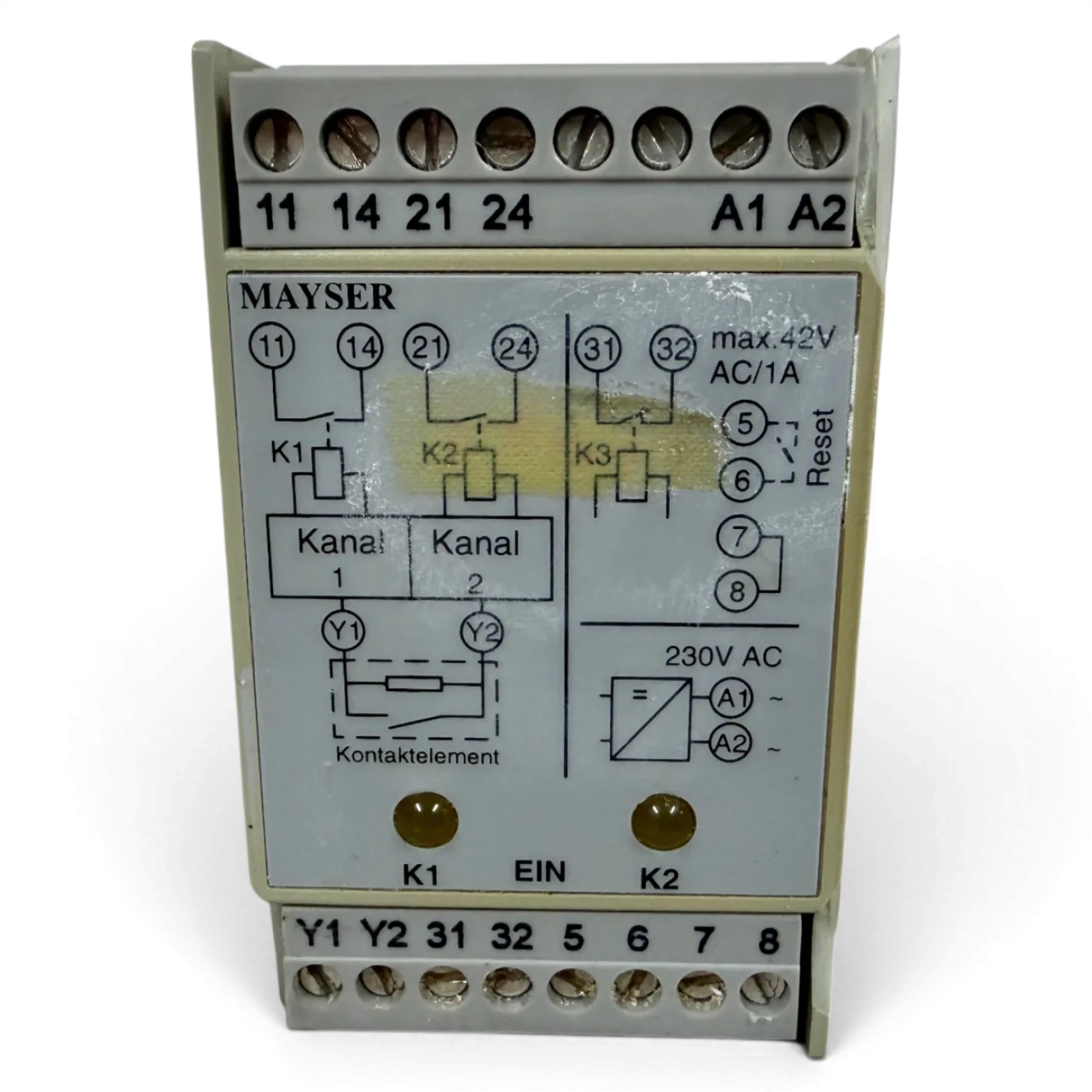Mayser SG-EFS 134 ZK2/1 L20ms Sicherheitsschaltgerät Sicherheitsrelais - 4