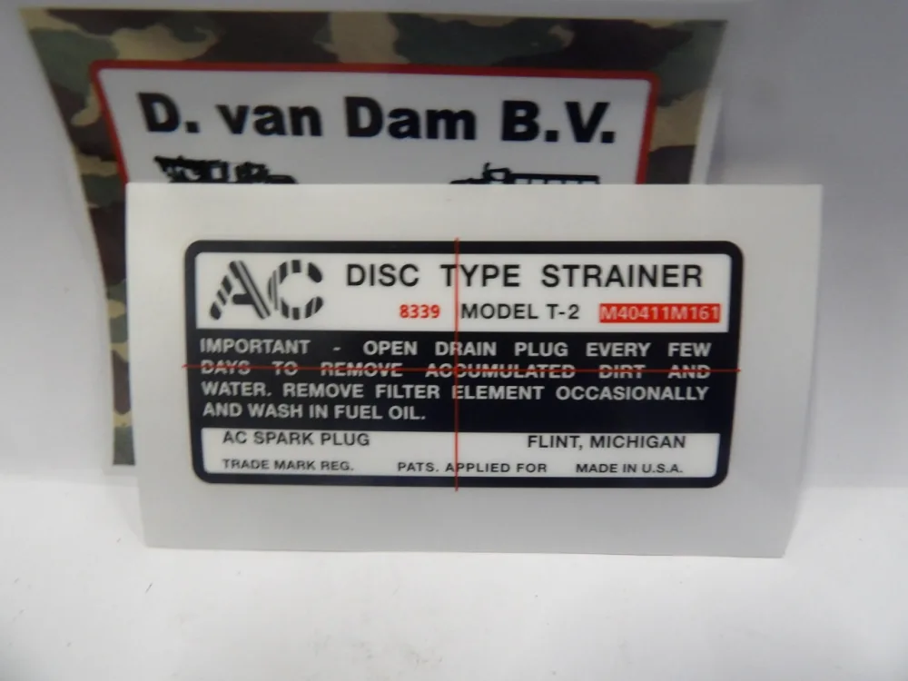 Sticker brandstoffilter