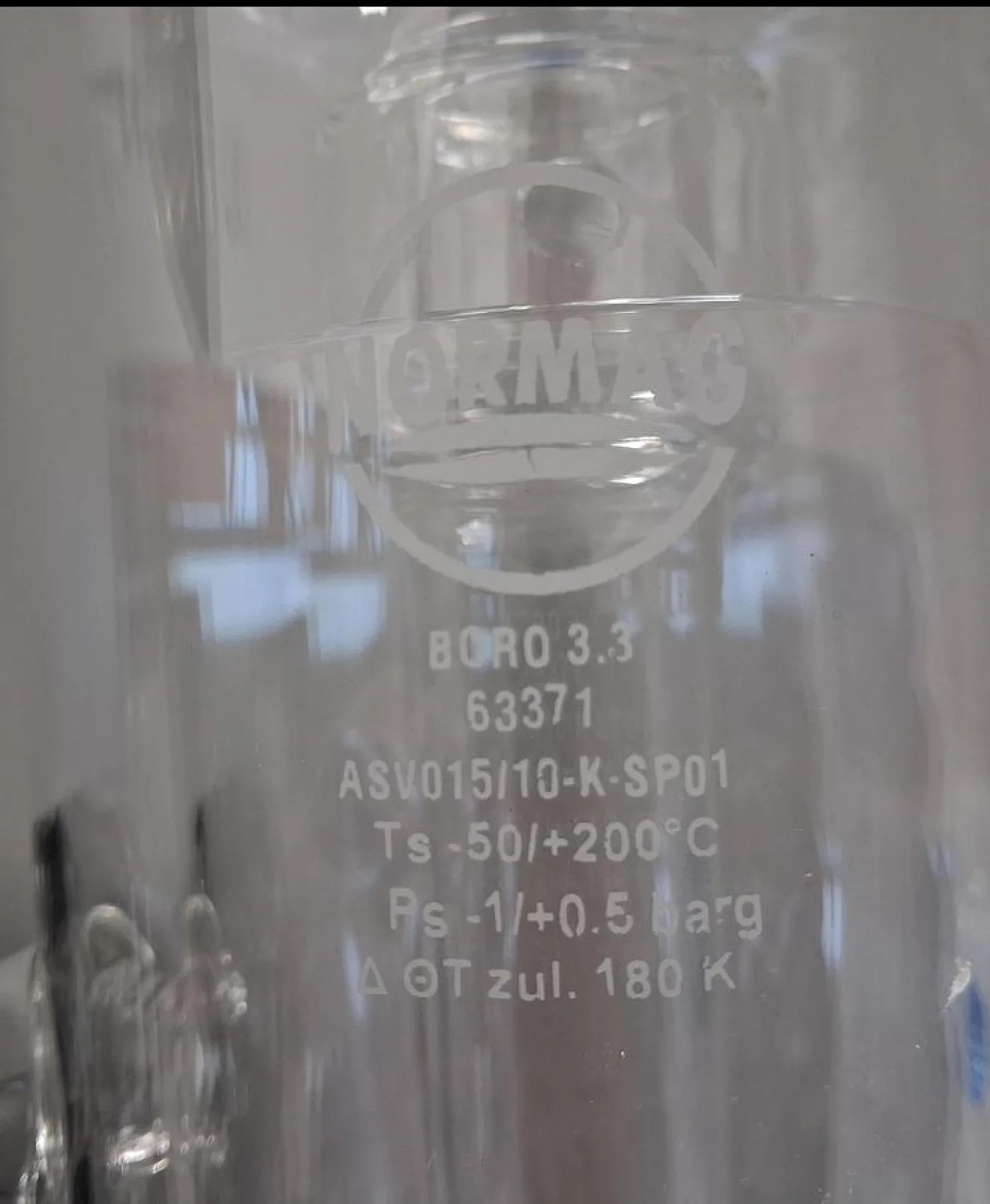 Normag Sicherheitsventil aus Borosilikatglas 3.3 - 6