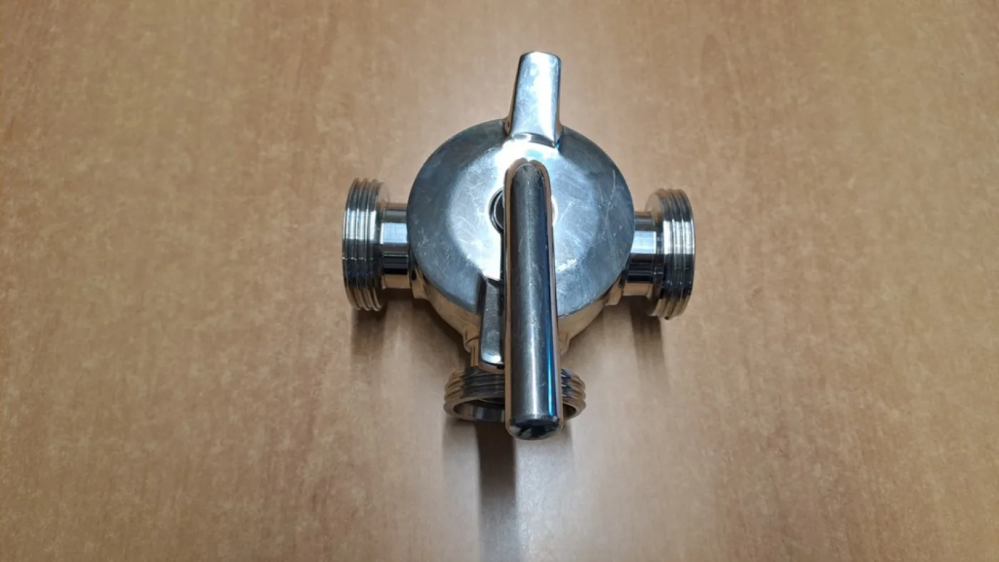 REMOVABLE THREE-WAY STAINLESS STEEL MALE TAP/PORT, SECOND HAND EQUIPMENT - 5