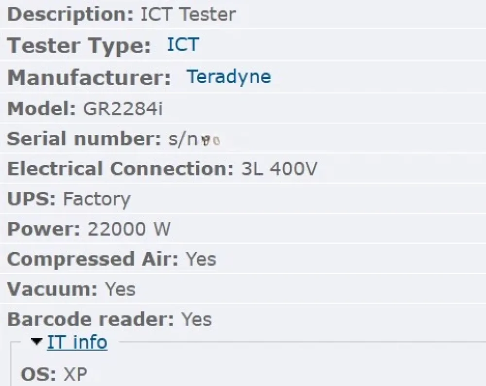 Teradyne GR2284i, ICT tester