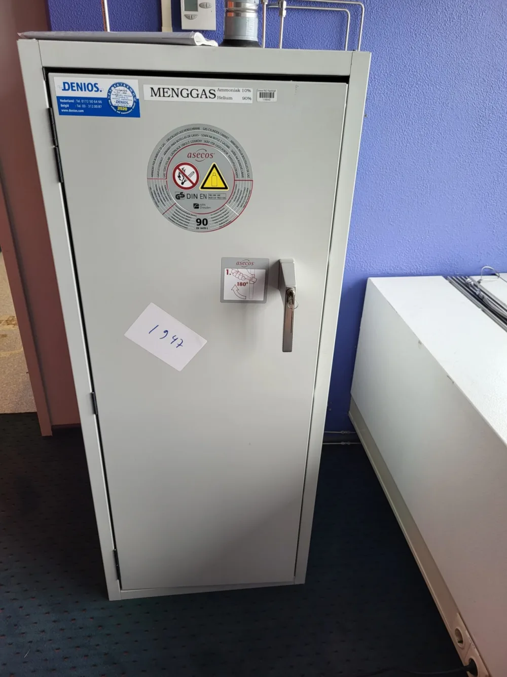 1947 - Used Asecos safety cabinet for compressed gas cylinders