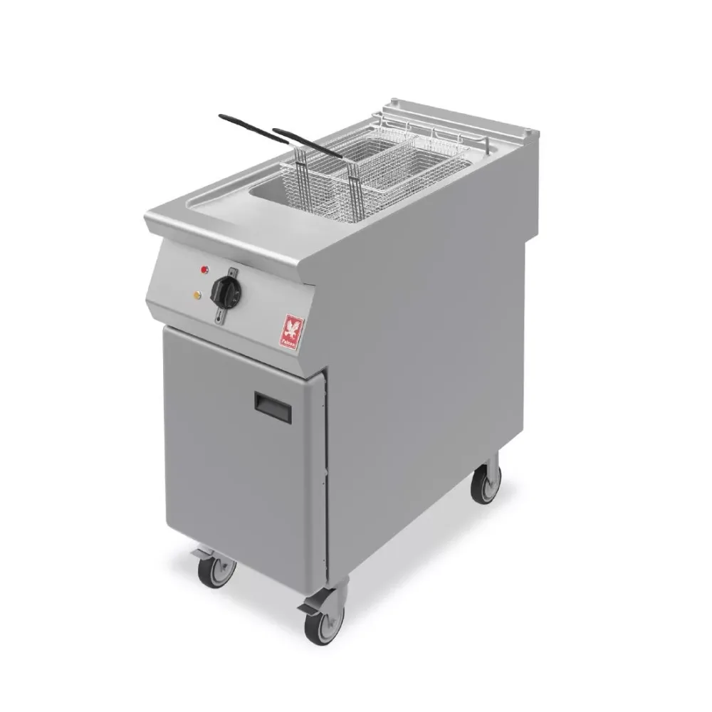 Falcon F900 Single Tank Twin Basket Free Standing Electric Fryer on Castors E9341 - islandcatering