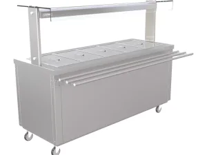 Parry Flexi-Serve Ambient Cupboard with Chilled Well and LED Illuminated Gantry FS-AW5PACK - islandcatering