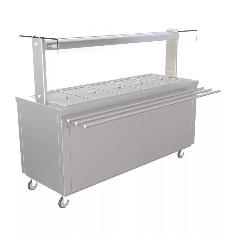 Parry Flexi-Serve Ambient Cupboard with Chilled Well and LED Illuminated Gantry FS-AW5PACK - islandcatering