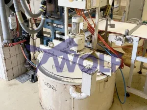 Rührwerksbehälter THOUET - Type RW-250 mit ca. 250 kg Inhalt, Baujahr 1985.