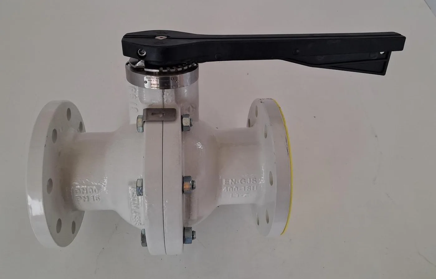 Neotecha PTFE-ausgekleideter Kugelhahn DN80 PN16 mit Handhebel - 2