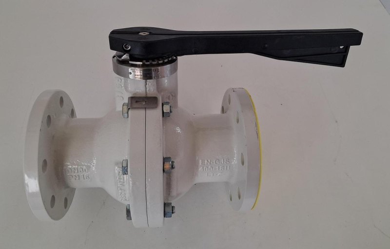 Neotecha PTFE-ausgekleideter Kugelhahn DN80 PN16 mit Handhebel