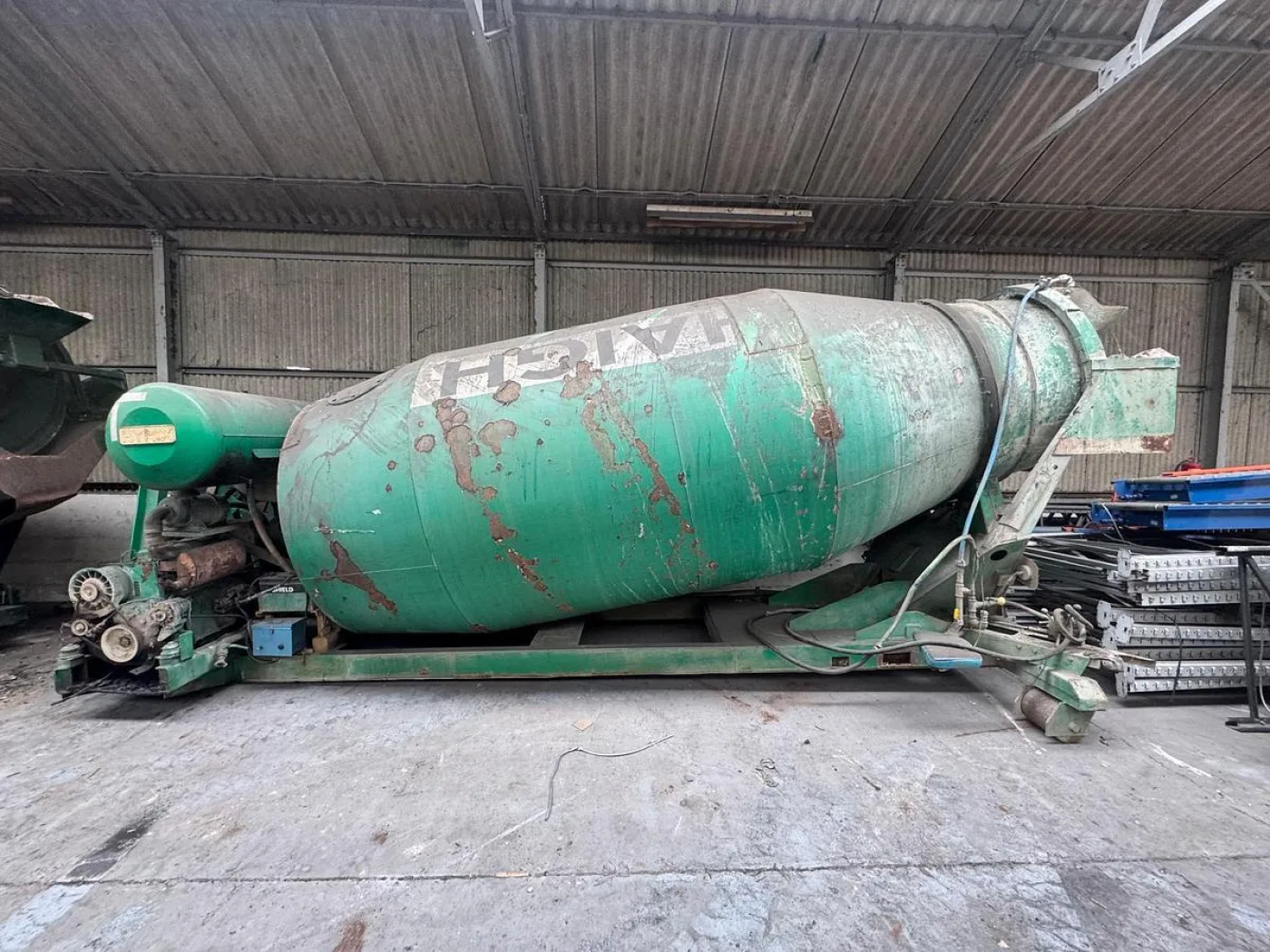 Large Diesel Hooklift Yard Mixer - 1