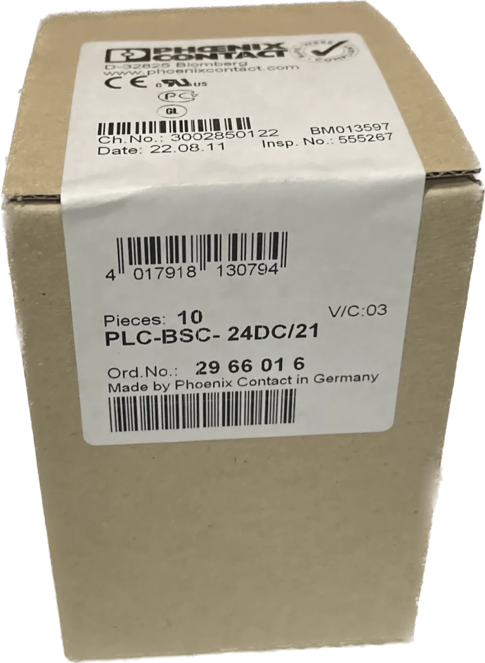 Phönix-Contact 2966016 Relaissockel - PLC-BSC- 24DC/21