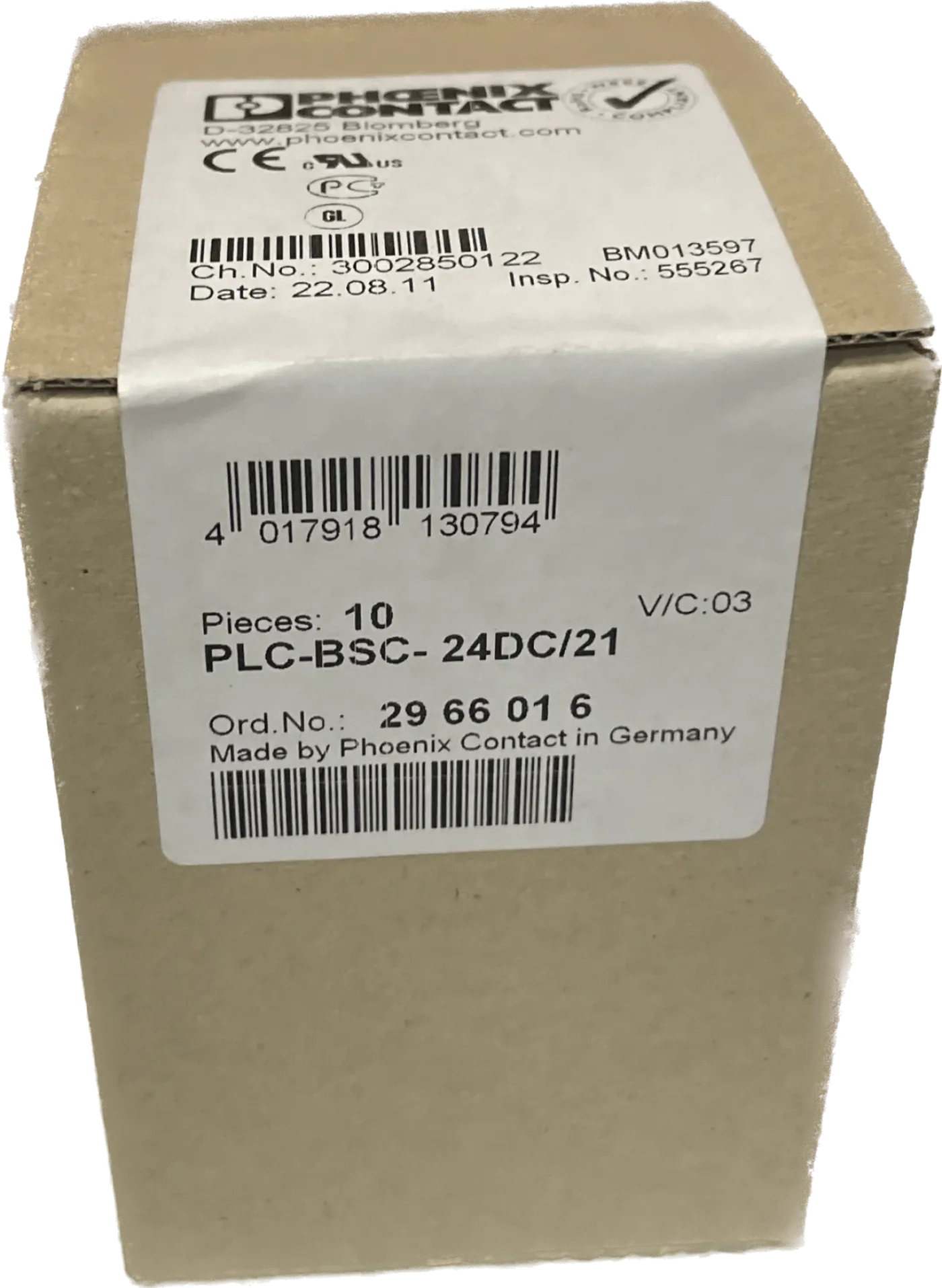 Phönix-Contact 2966016 Relaissockel - PLC-BSC- 24DC/21 - 1