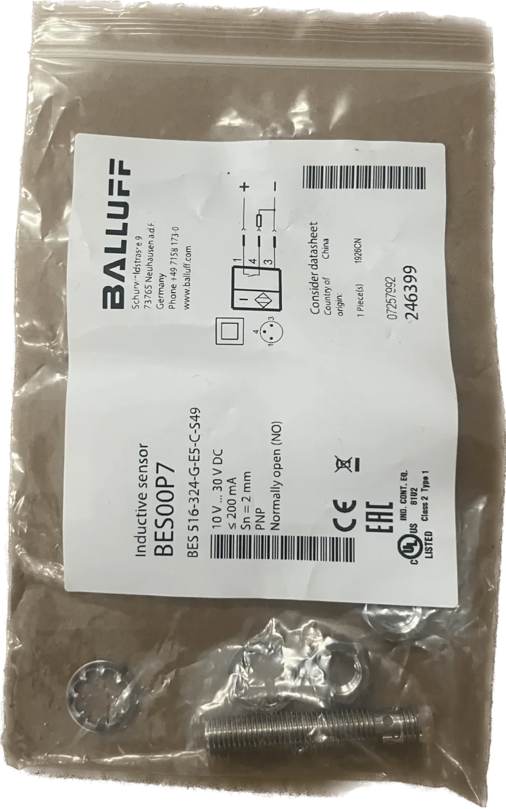 BALLUFF Induktive Standardsensoren mit Vorzugstypen BES 516-324-G-E5-C-S49