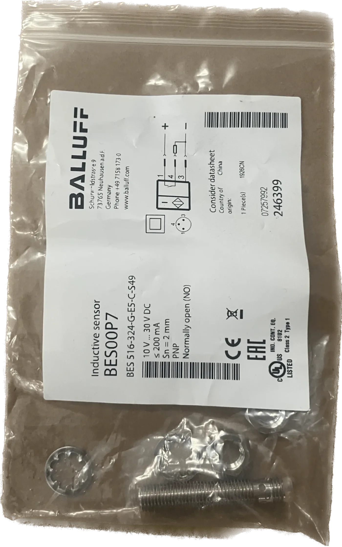 BALLUFF Induktive Standardsensoren mit Vorzugstypen BES 516-324-G-E5-C-S49 - 1