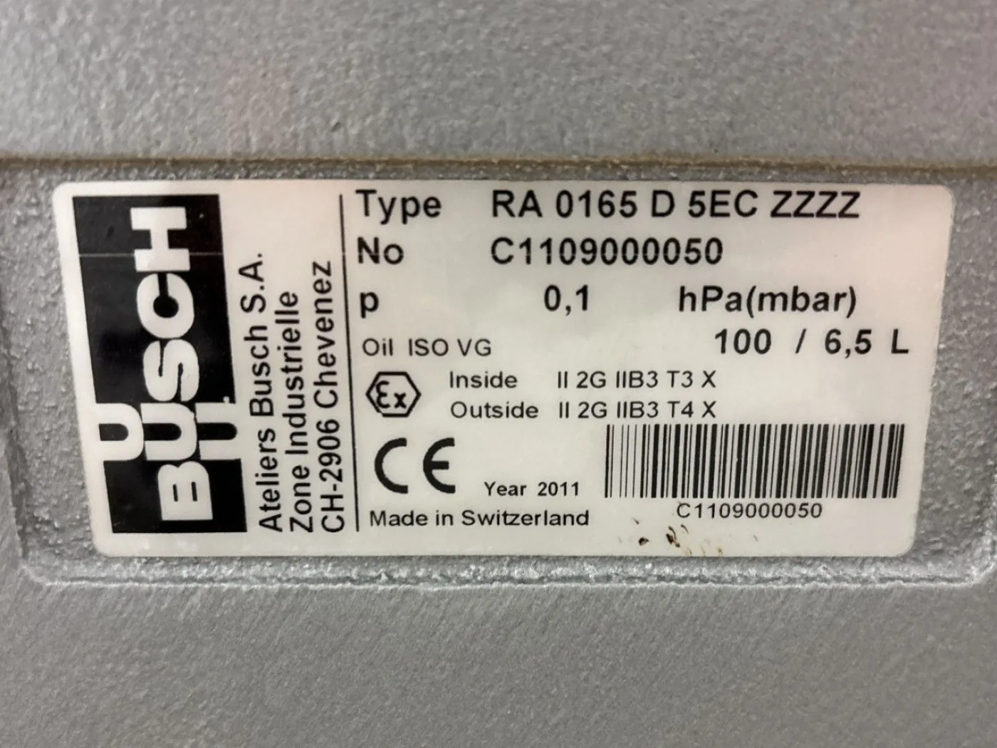 Busch RA165-D5EC (0.1 mbar) - Vacuum pump - 3
