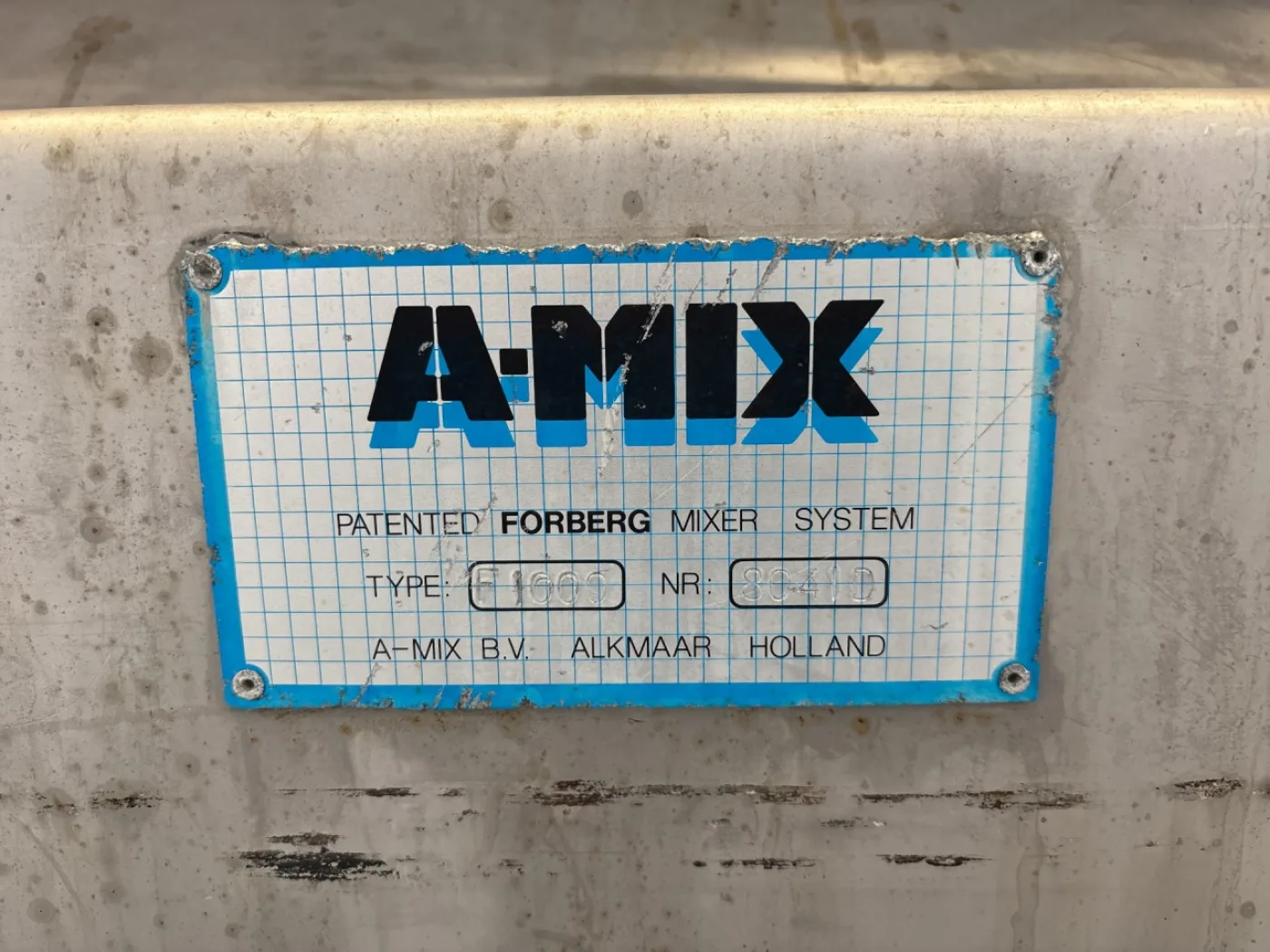 Forberg F1000 with output screw - Paddle mixer - 3
