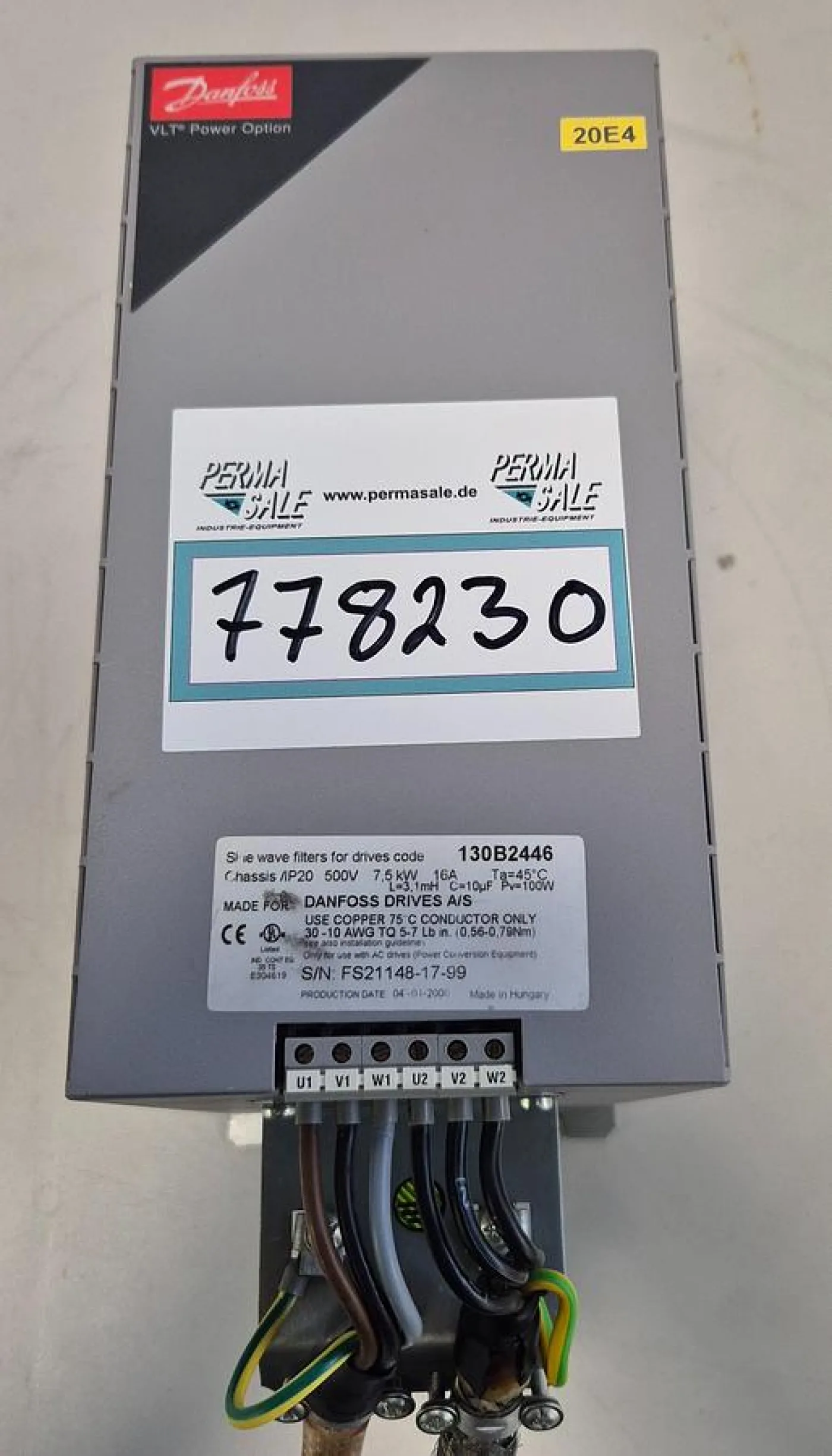 Danfoss Driver - Sine Wave Filter - 1