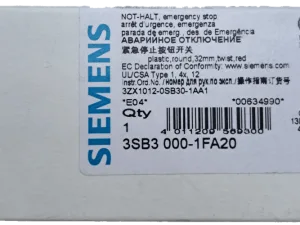 Siemens NOT-HALT-PILZDRUCKTASTER 3SB3000-1FA20