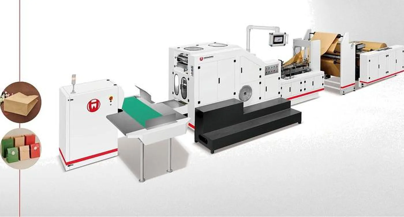 MÁQUINA DE HACER BOLSAS DE PAPEL DE FONDO CUADRADO CON ALIMENTACIÓN DE ROLLO AJUSTABLE JDSXKFD-330 - 1