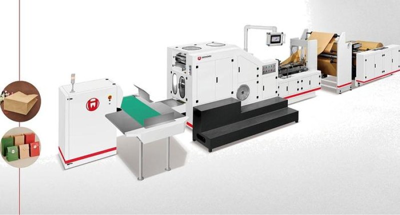 MÁQUINA DE HACER BOLSAS DE PAPEL DE FONDO CUADRADO CON ALIMENTACIÓN DE ROLLO AJUSTABLE JDSXKFD-330