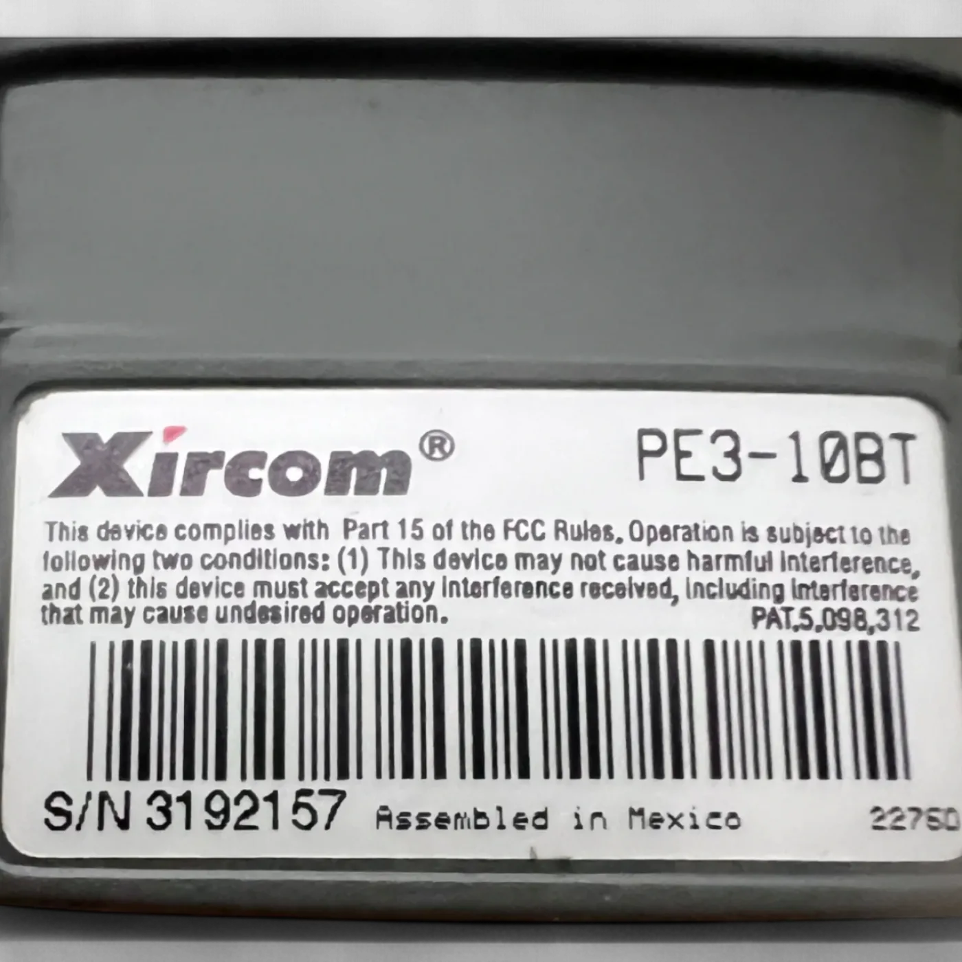 Xircom Parallel Port Ethernet Adapter PE3-10BT Art.-Nr. S/N 3192157 – geeignet für IMA 610/810 V mit NUM 1060 Steuerung (ethernet adapter, network adapter) - 6
