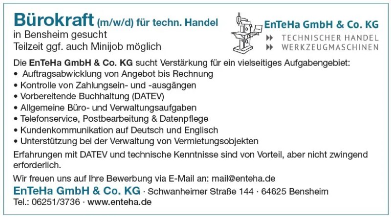 Buerostelle / Tech. Handel EnTeHa