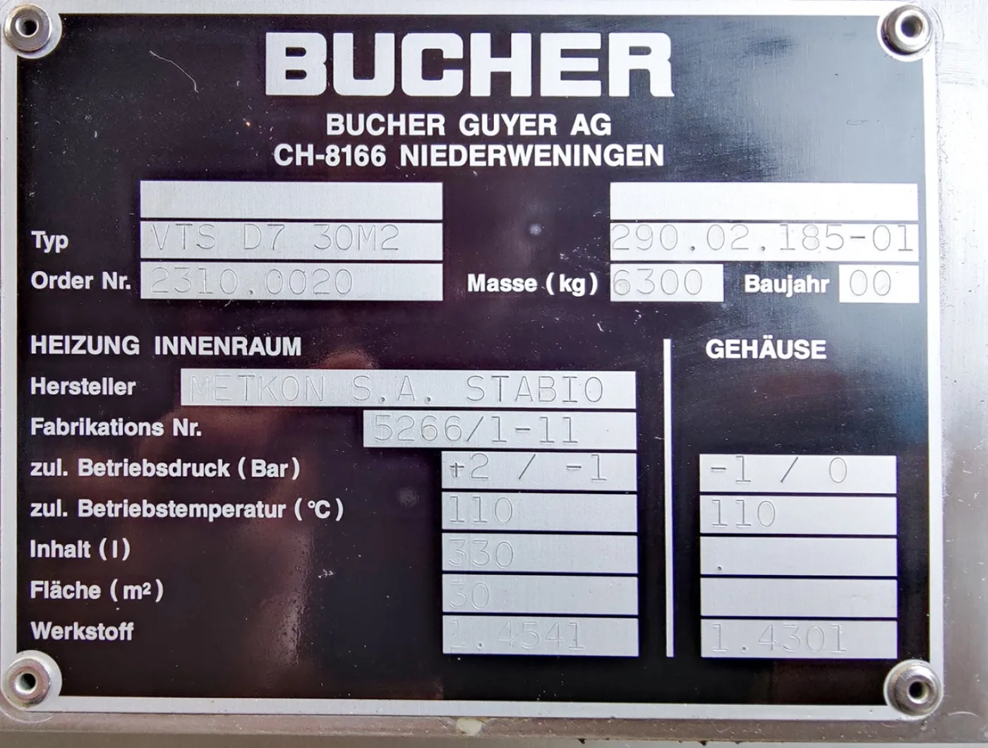 Bucher VTS-D7 30m2 - Tray dryer - 4
