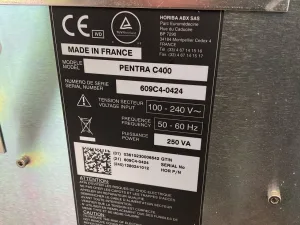 Horiba Pentra C400 Chemistry Analyzer - Miscellaneous