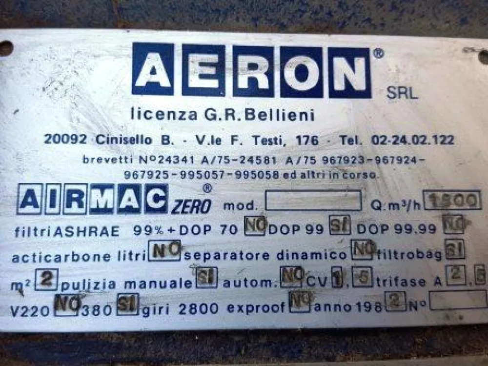 ASPIRATORE – AERON – MOD. AIRMAC ZERO