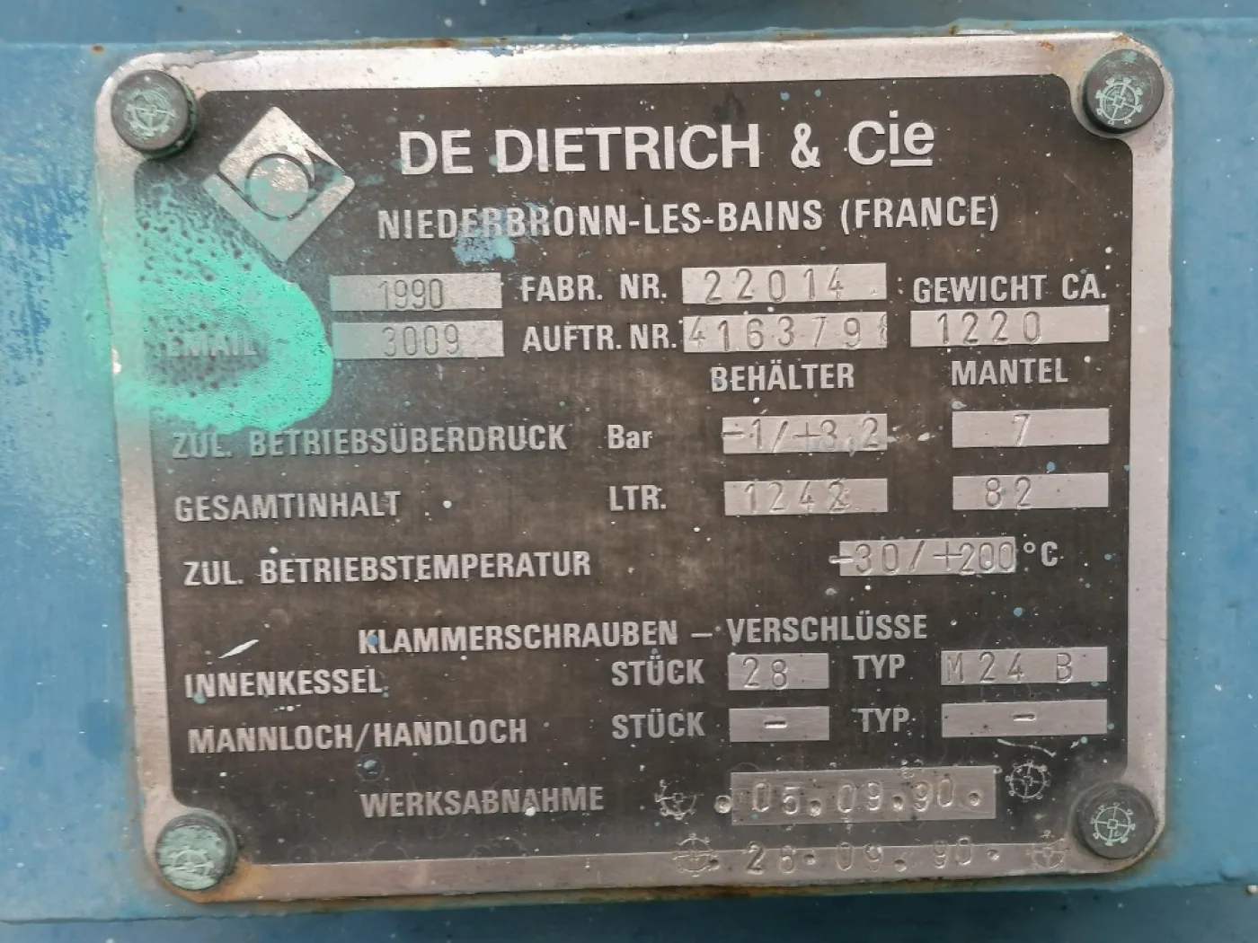 De Dietrich 1000 Ltr - Pressure vessel - 5