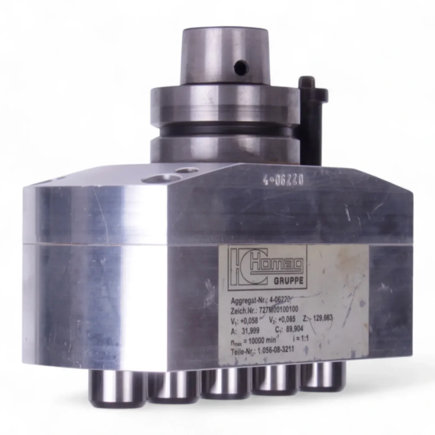 Homag Bohraggregat 1-056-08-3211 Adapteraggregat Wechselaggregat Bohrer 5 Spindelig 32 mm Teilung - 1