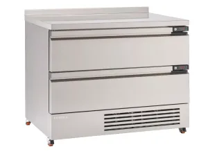 Foster FlexDrawer 2 Drawer Counter Fridge/Freezer with Upstand FFC6-2 - islandcatering