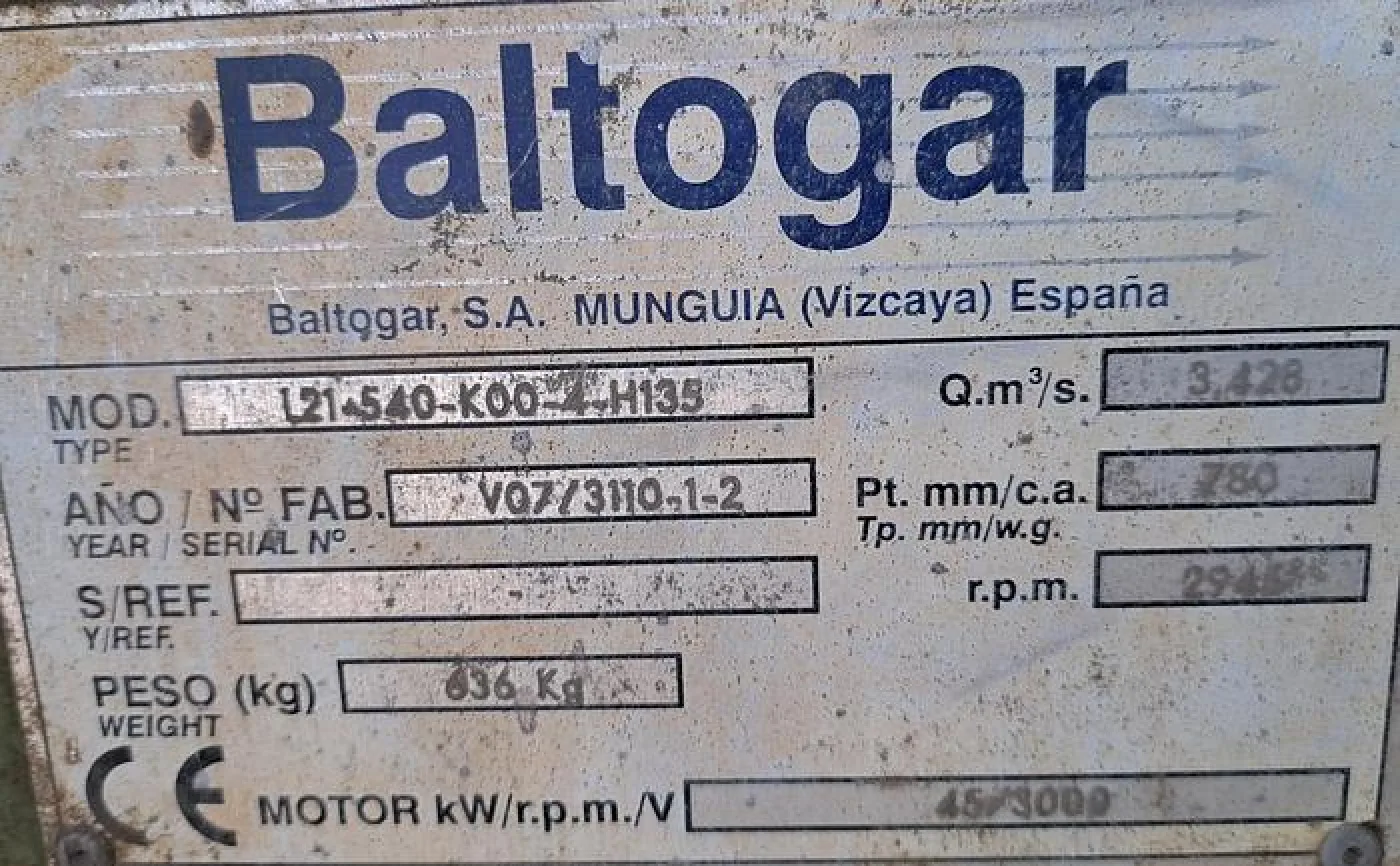 Ventilador BALTOGAR de 45 Kw - 2