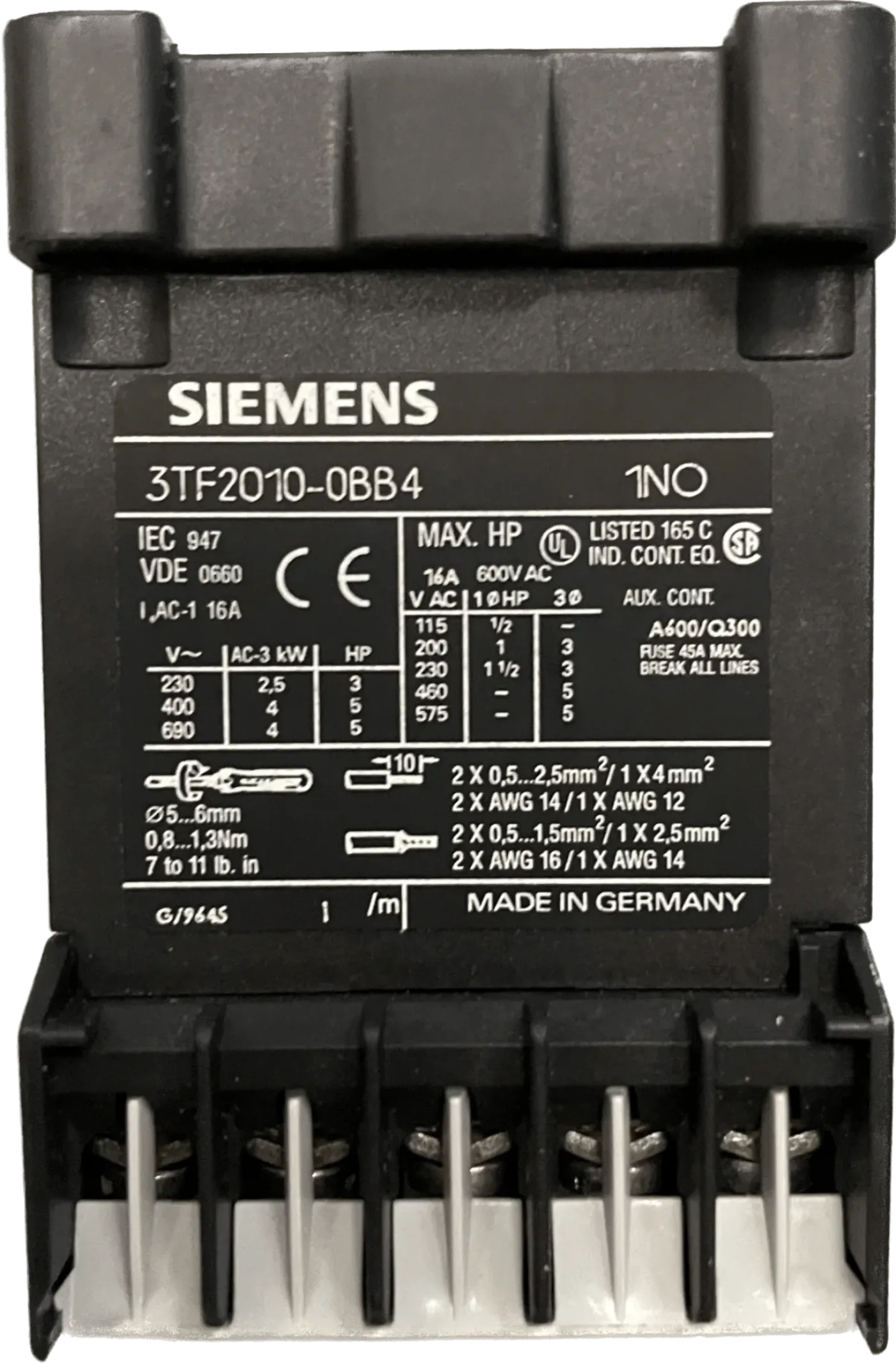 Siemens Schütz, Baugröße 00 3TF2010-0BB4 - 4