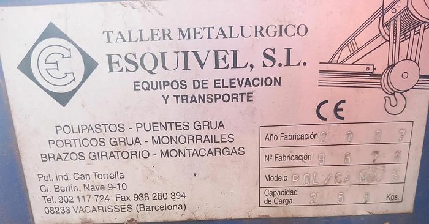 Guincho elétrico de bandeira de 250kg - 2