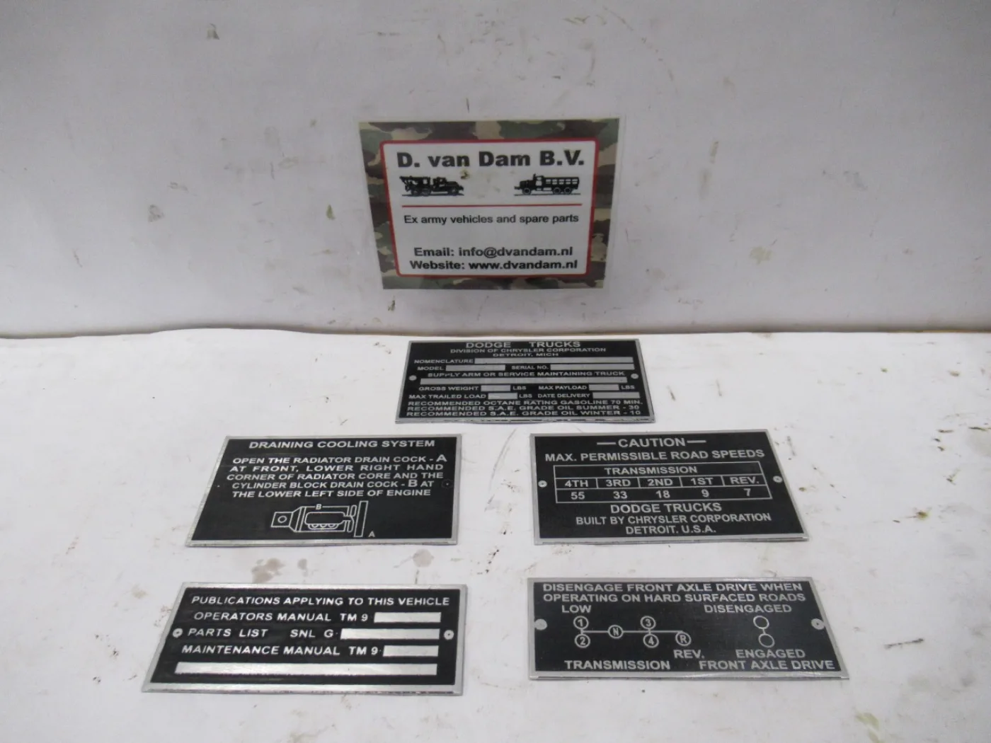 Dataplaat set Dodge WC 51 - 1