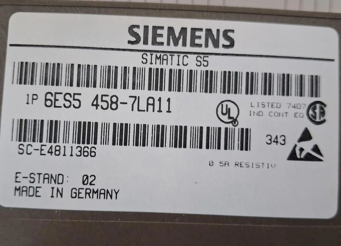 Siemens SIMATIC S5 6ES5 458-7LA11 Digital Output Module - 3