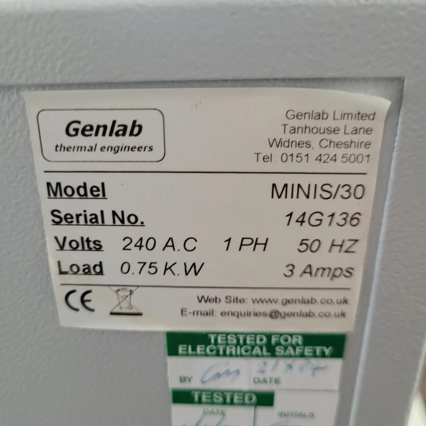 Genlab MINIS/30 Laboratory Incubator - 4
