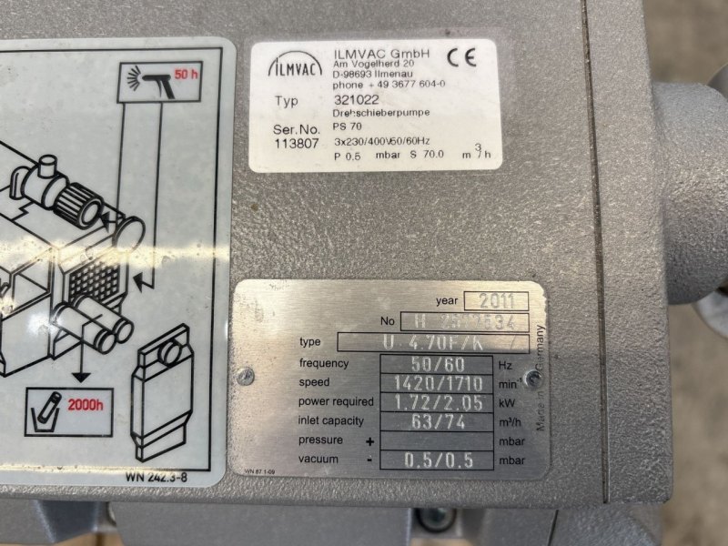Ilmvac U 4.70F/K — Rotary vane pump (unused MoC: 2.4068) - Vacuum pump